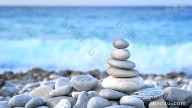禅宗<strong>石头</strong>海滩和平的